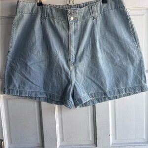 Levi's Light Blue High-Rise Denim Shorts L